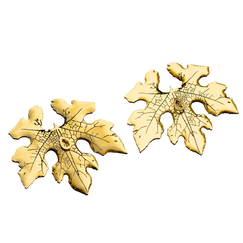 Maxi Aretes Dorados Hoja