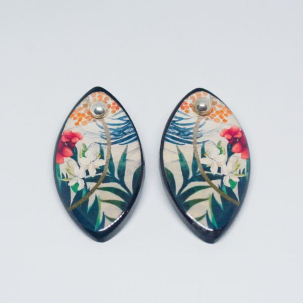 Maxi Aretes Ovalados Flora Paraíso