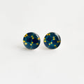 Aretes Redondos Azulejo Amarillo y Azul