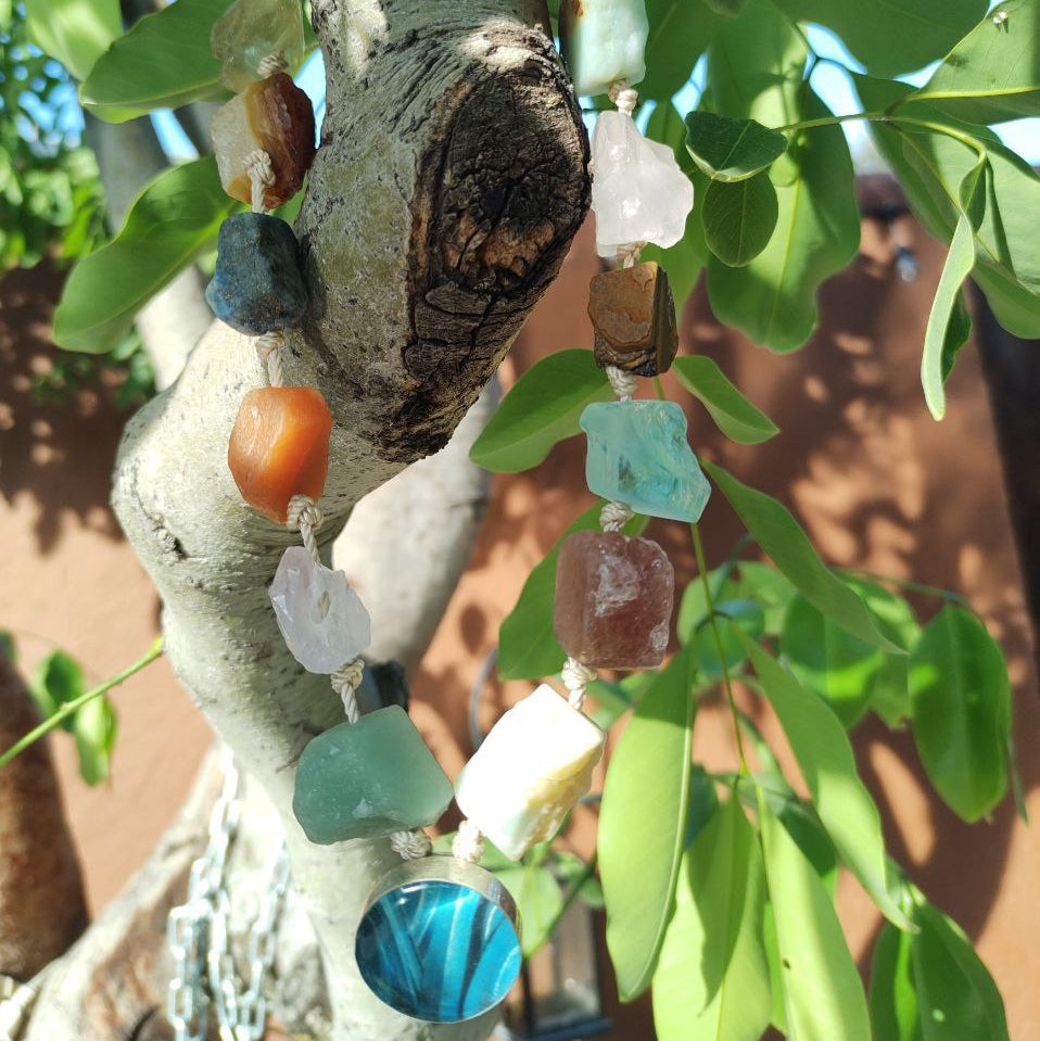 Raíz Sagrada — Collar de cuarzos y agave azul - Pieza ünica.